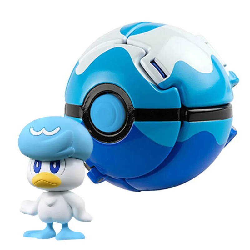Wholesale Capsule Toys 7CM Pokemoned Ball with Figure Pika-chu Mewtwo Charmander Squirtle Flip Touch Anime Pokeball