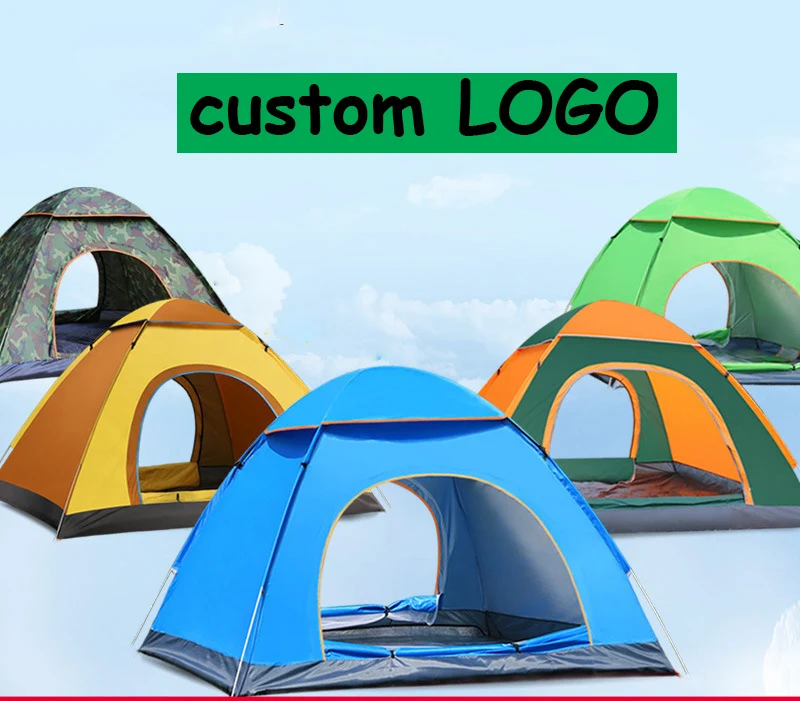 Outdoor camping folding automatic tent 3-4 people beach easy to open single tent