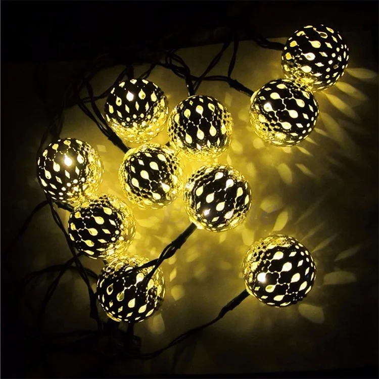 Newish 40led бусиной с металлическим декором функция таймера декоративный свет шнура на Рождество украшение