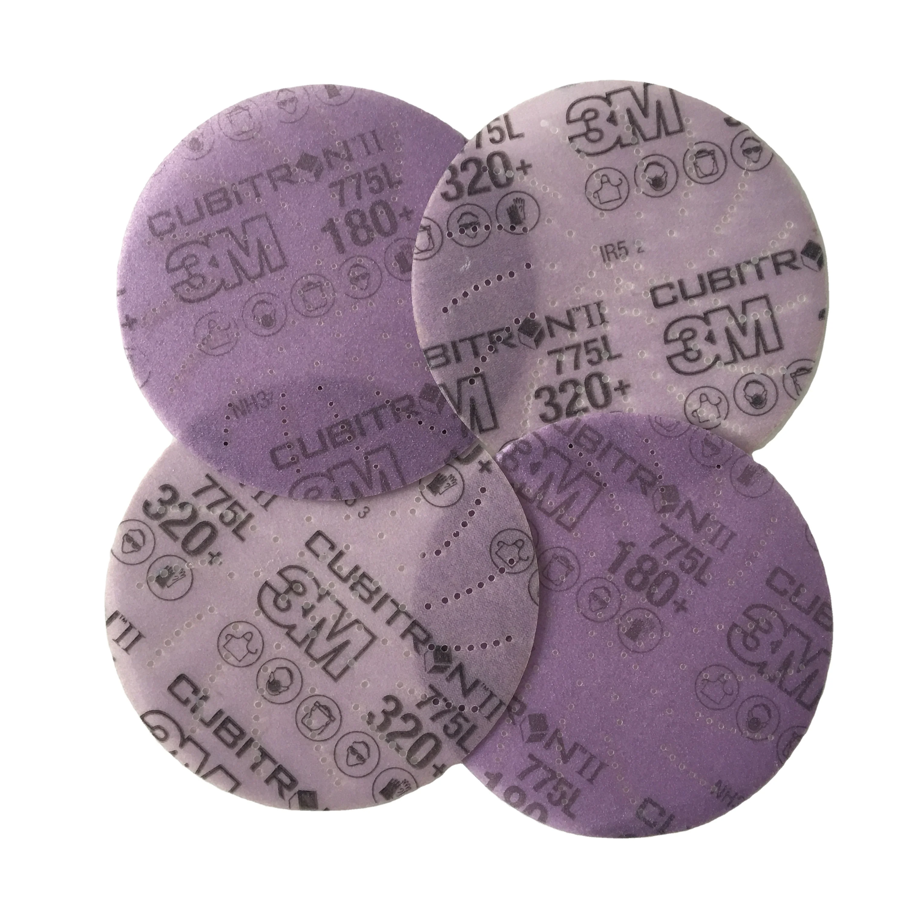 3M Cubitron II and stikit fast  cut and long life 125mm no hole film backing P80 to P400 sand disc