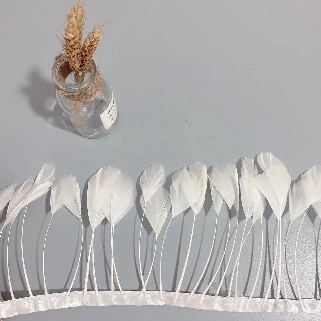 Goose Biot-Striped Feather Trims Fringe DIY Dress Sewing Crafts Costumes Decoration