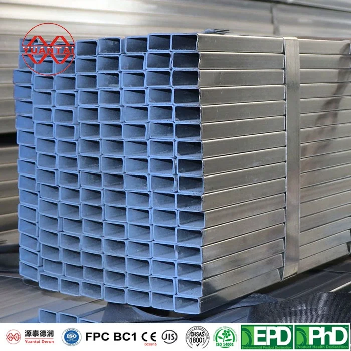 SHS 500x200x12.7mm square Tubes Square Galvanized Pipe Welded Pre galvanized CHS RHS steel Tubes
