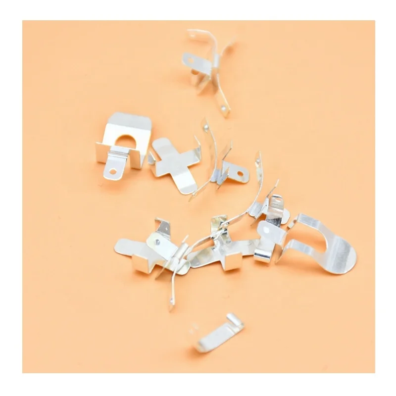 Custom Phosphor silver plating Electric contacts Positive and negative battery spring contact