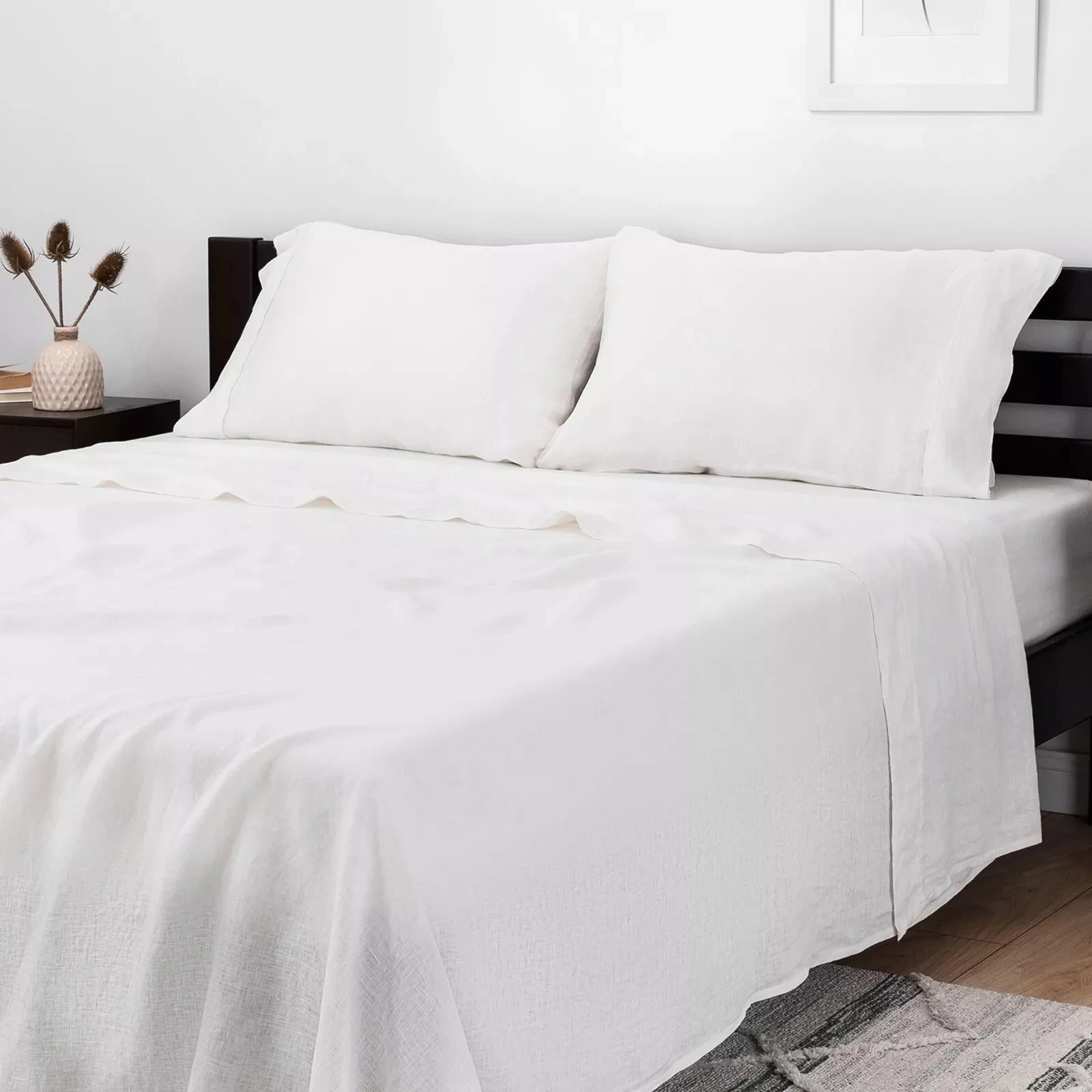 Natural Linen 100% Flax Bed Bedding Duvet Cover Sheet Set Wholesale Luxury Bedding Set