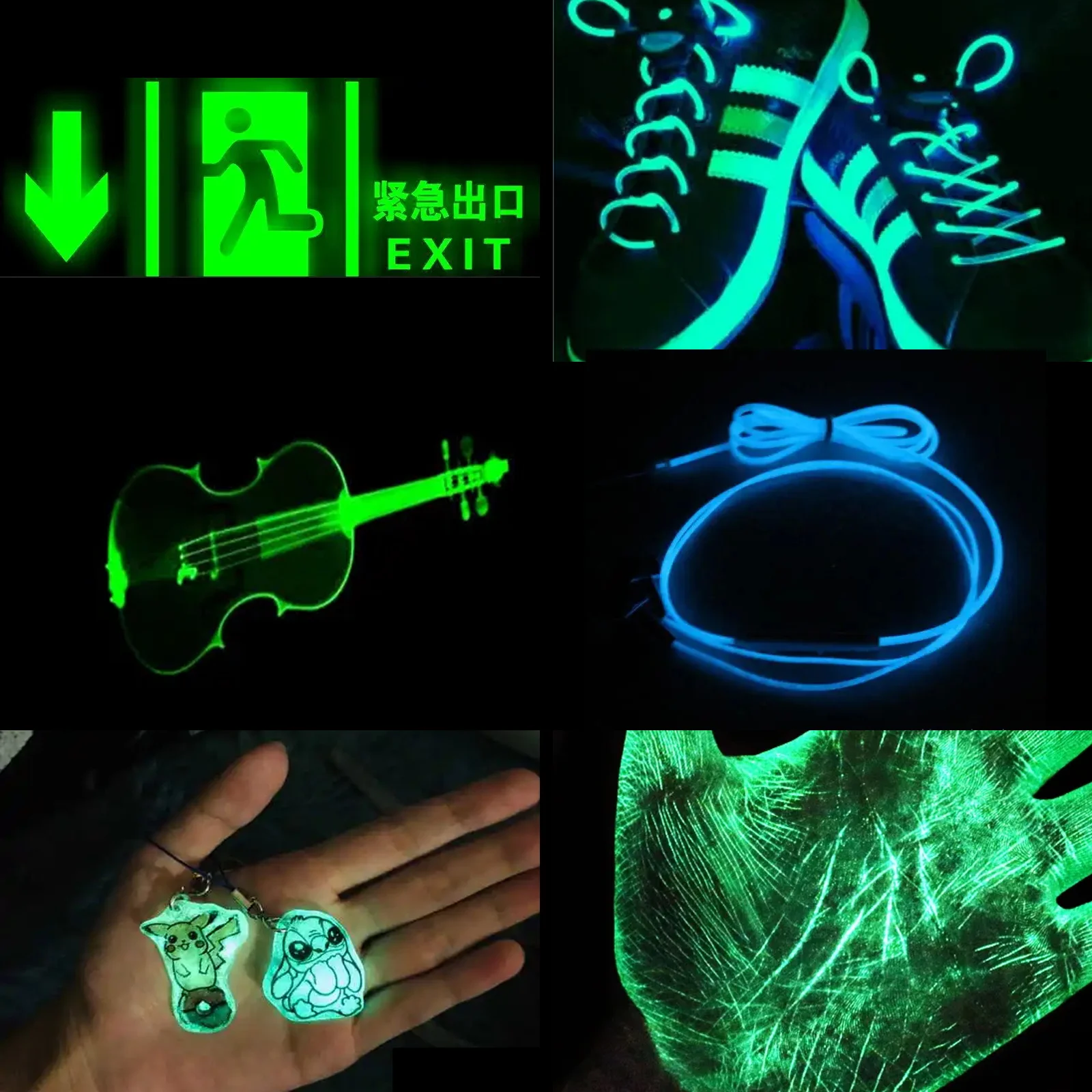 Wholesale Neon Color Phosphor  Powder Coating Powder Multicolor  Glow At Night Powder