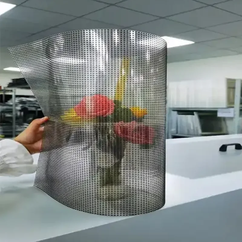 Indoor High transparency LED flexible film transparent LED film display transparent panels led strip display screen for glass