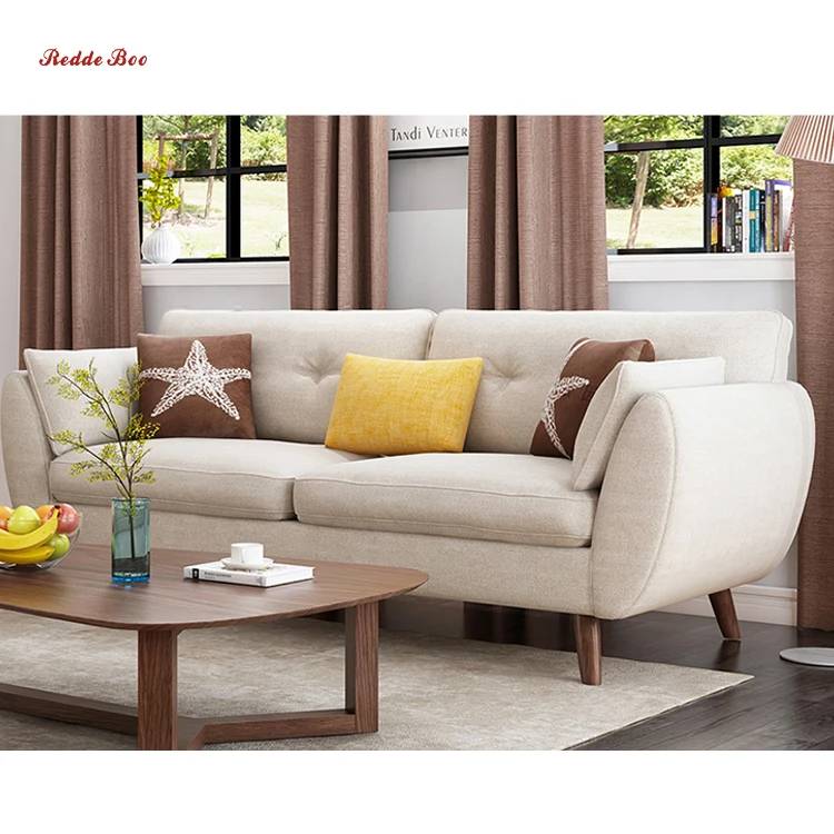 Minimalist style small apartment furniture saving space easily assemble fabric sofa 95