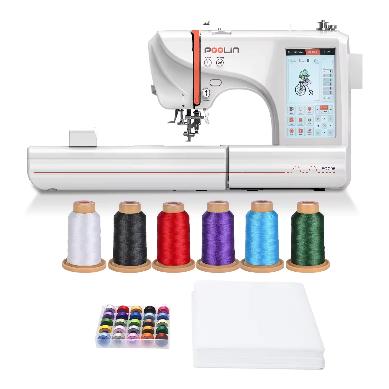 Poolin EOC05/Your LOGO Home use automatic cheap sewing and embroidery machine for beginners