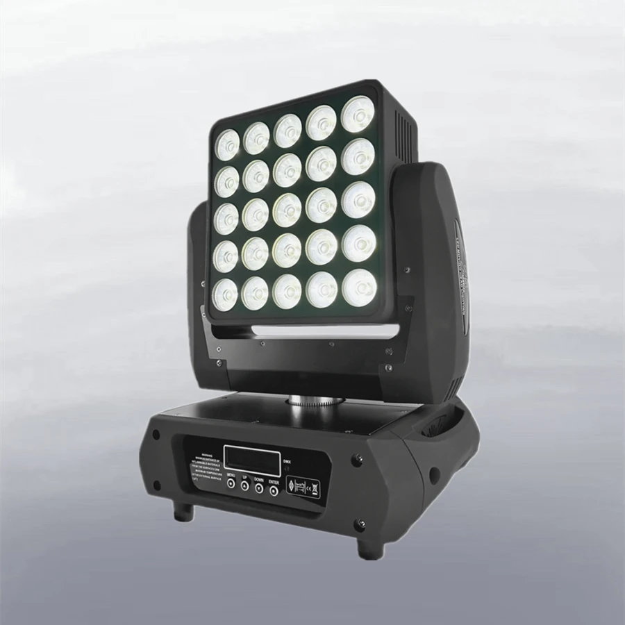 DJ Matrix 25 LED Matrix Led Moving Head 5x5 Panel Light 25x12w RGBW 4in1 Beam Moving Head Led Light