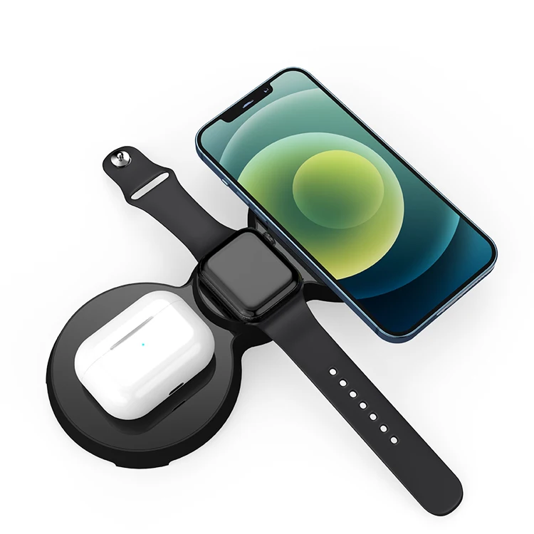 3 In 1 Qi Wireless Charger Fast Charging Dock 10w Phone Charging Pad Ultra Slim Wireless Charger For Apple Devices Iphone