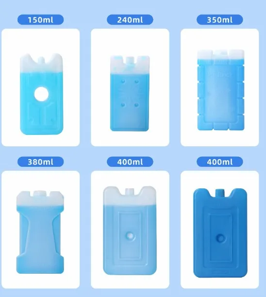 YML factory wholesale customized plastic ice cooler box portable ice brick reusable ice box for outdoor food fresh