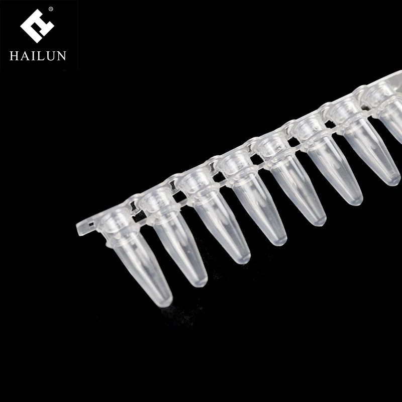 Chinese Manufacturers lab pcr 8 tube strip 0.2ml microcentrifuge conical tube
