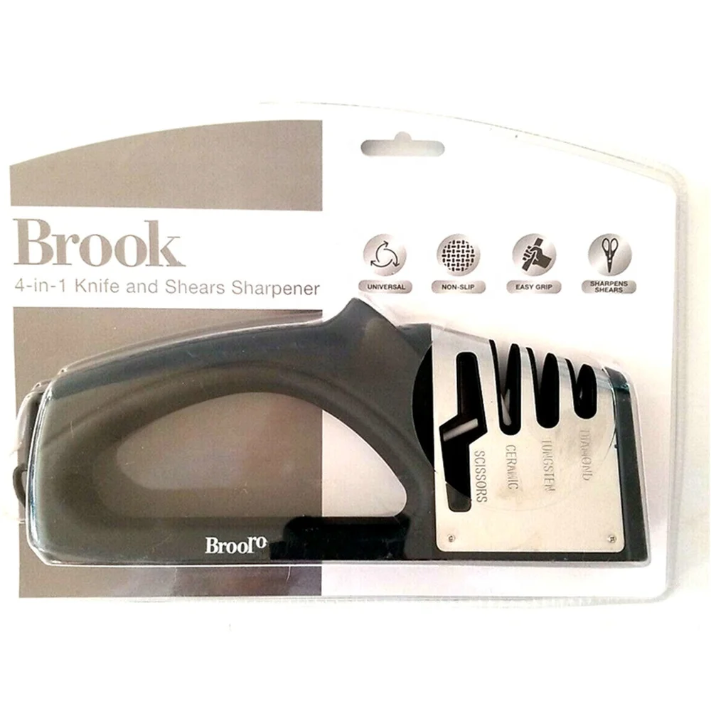 BRAND NEW 4-in-1 Knife & Shear Sharpener with Non-Slip Easy Grip Handle