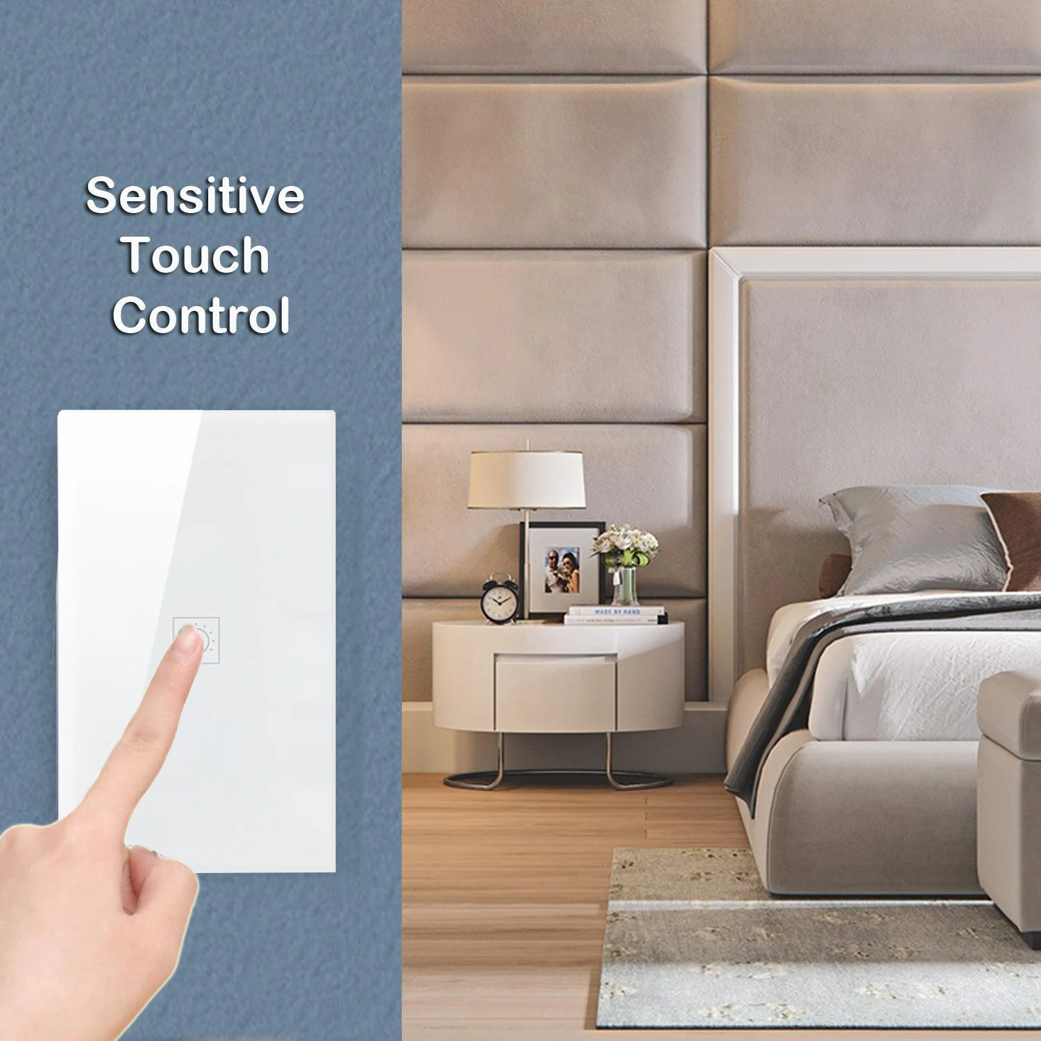 Cheap Price Wood Grain AU Touch Alexa Google Home Enable Tuya App Wireless Remote 3 Gang Wifi Light Switch No Neutral