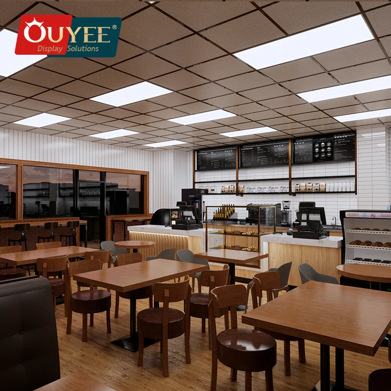 Modern Coffee Shop Counter Design Cafe Bar Table Coffee Shop Supplies for Coffee Store Showroom