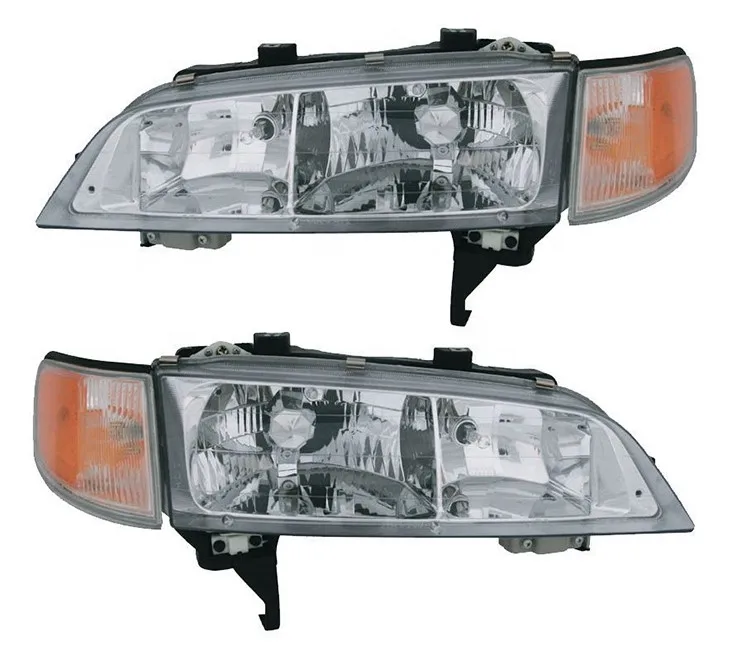 Black Headlights Auto Lighting Systems Headlamps Assembly LH+RH For Honda Accord 1994-1997 Headlight