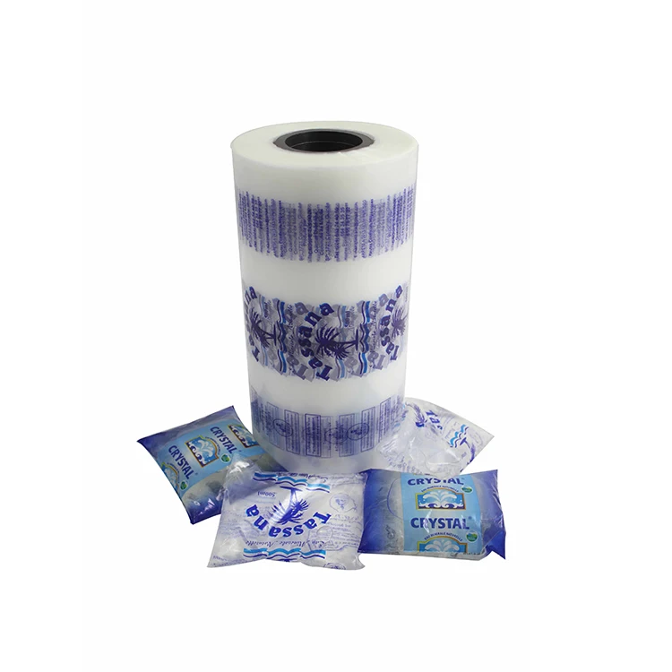 Custom automatic Packing PE film Pouch Film  plastic film roll for water sachet