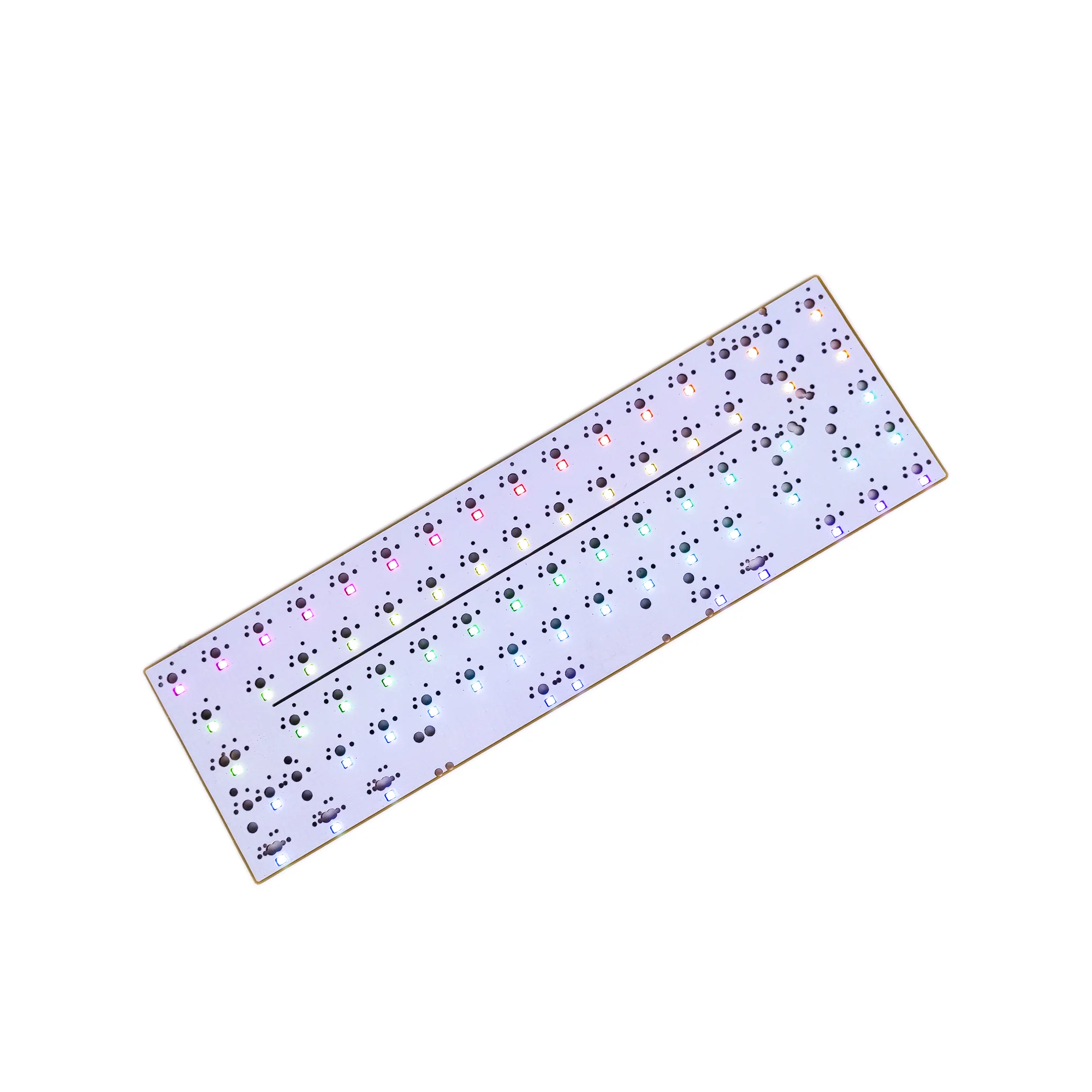 Open Source Qmk Via Custom Circuit Boards 75 Percent 75% gaming Mechanical RGB Hot Swap ISO Keyboard PCB Prototype with fn