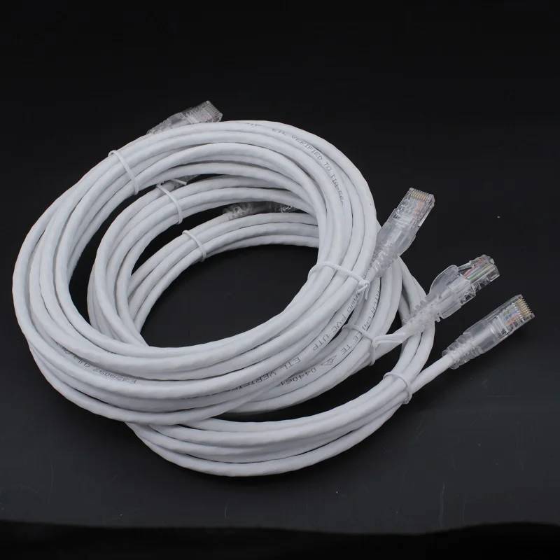 High Quality 1M 2M 3M 5M Customized Length Cat5e UTP 24AWG Patch Cable RJ45 Connector BC CCA Network Lan