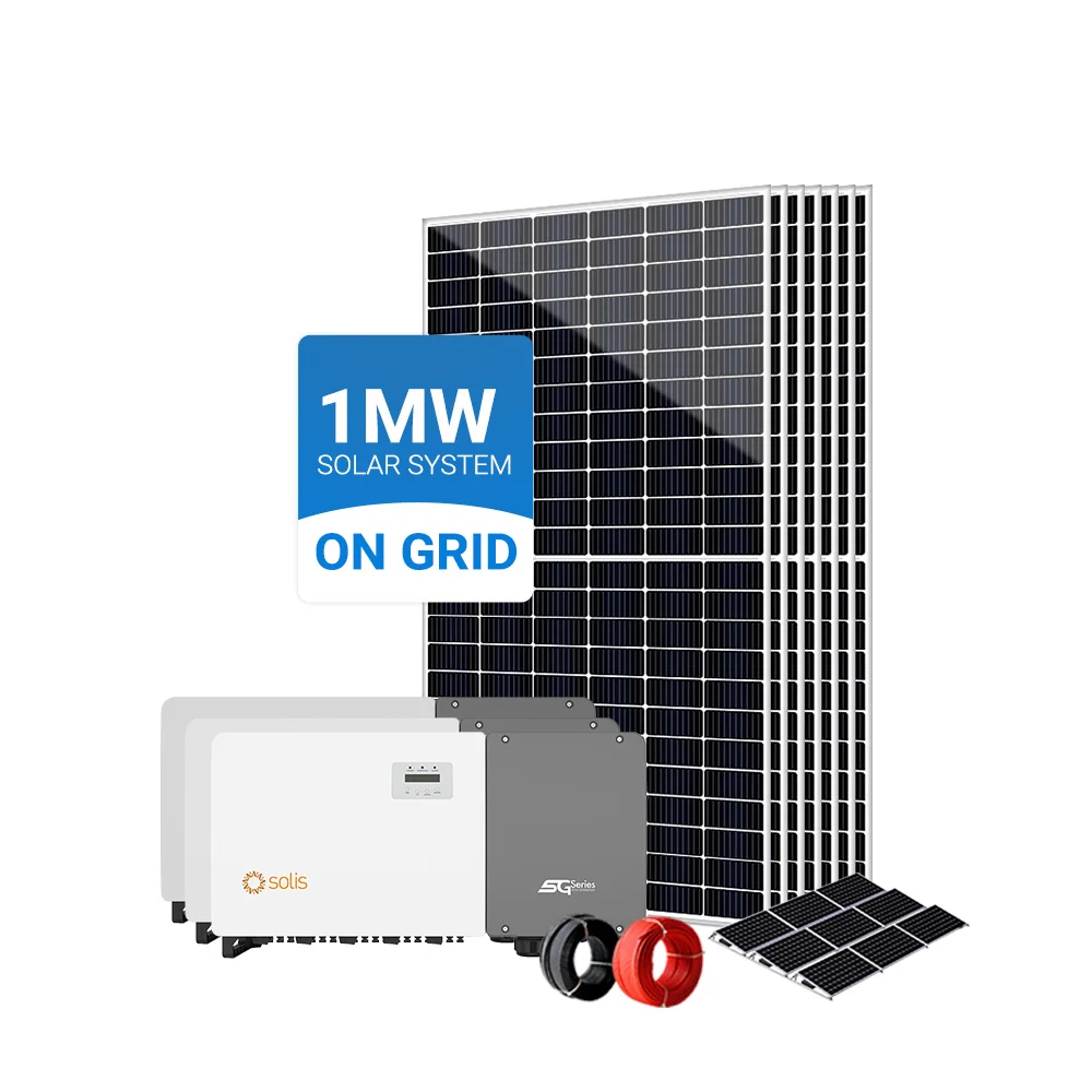 1MW 2MW 3MW 5MW Full Set Renewable Energy Solar Energy System 500kw On Grid Solar Power System for Commercial Use