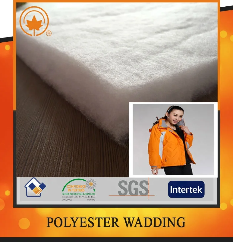 Warmth Stacking Environmental Protection Soft Non Woven Polyester Wadding