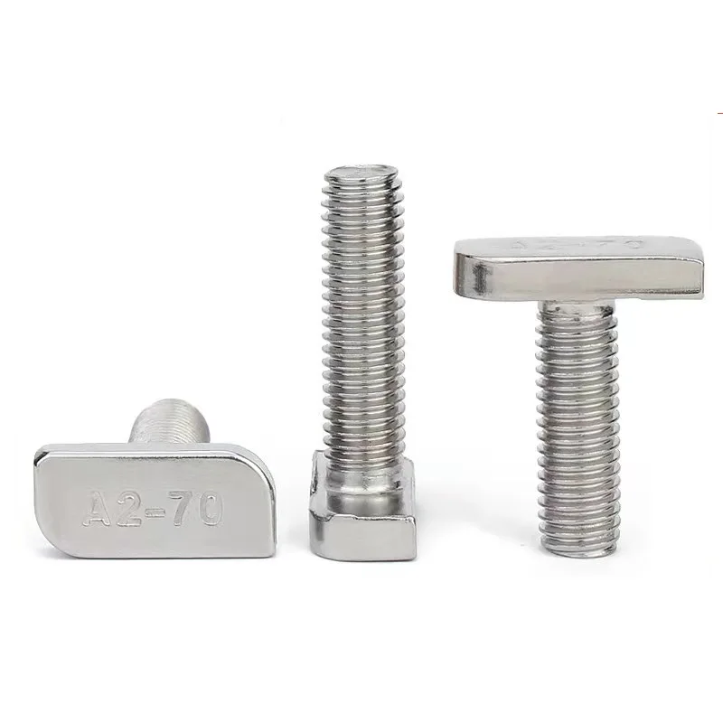 Stainless Steel M8 T Bolt SS304 Hammer Head Shaped for Solar Panel Mounting