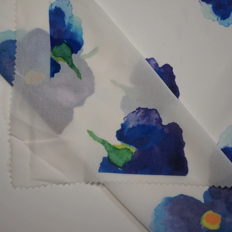 New design eco-friendly composite silk chiffon fabric digital printed dress fabric