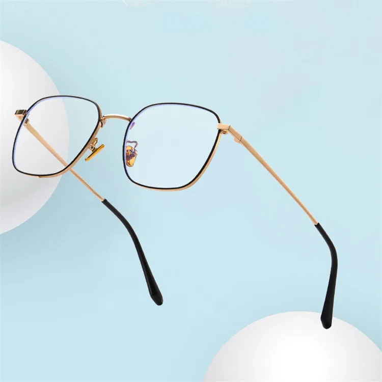 2024 Custom Logo Colorful Square Optical Glasses new luxury oversize square photochromic anti blue light glasses for woman man