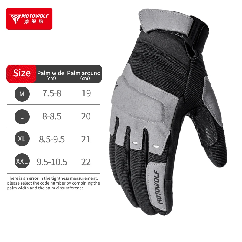 MOTOWOLF EVA material Slow down vibration and sunscreen motorcycle gloves racing