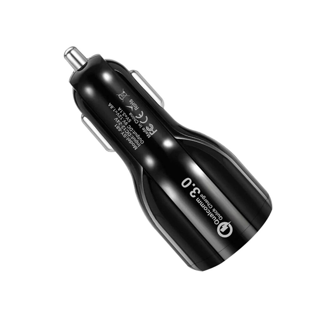 
SIPU high speed fast car chargercharging 2 port usb car charger qc 30 for mobile phone 
