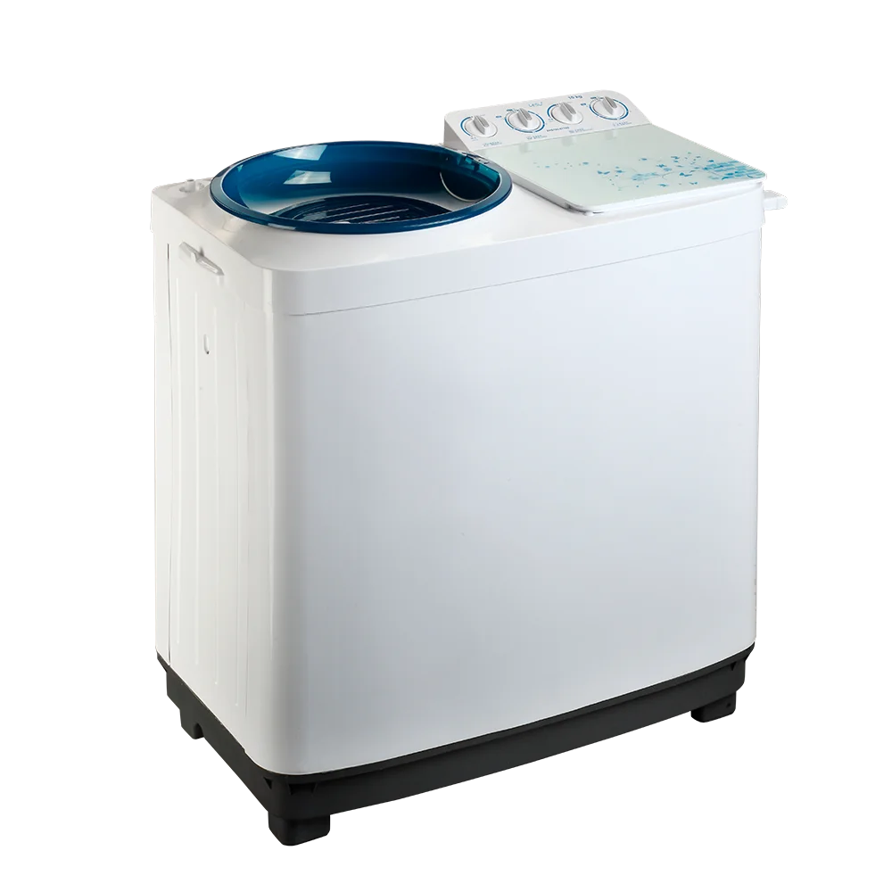 10kg good  price easy operation  twin tub clothes washing machine with dry basin series toughened glass cover