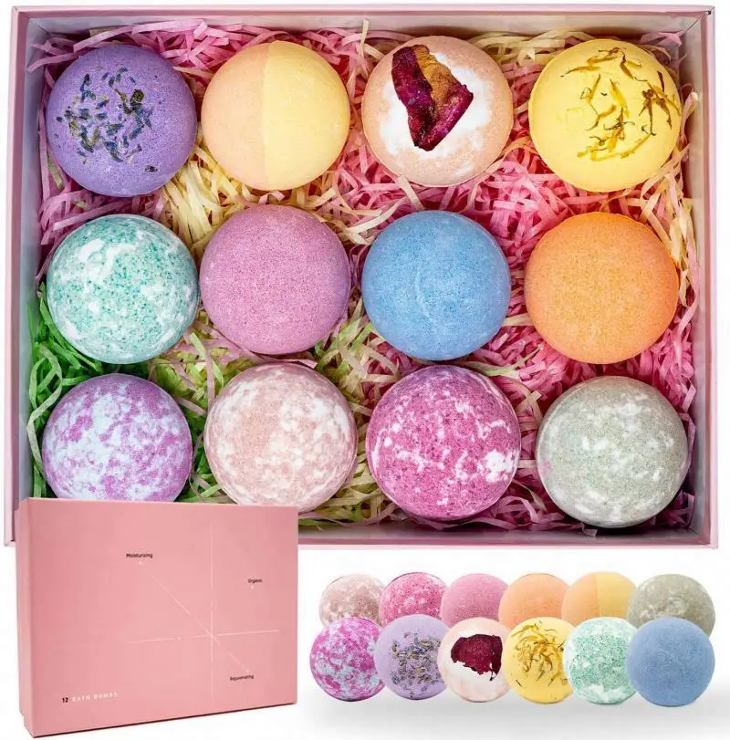 High Quality Best Natural Organic New Design Fizzy Salt Bubble for Women Gift Set 12 Pcs Bath bombs