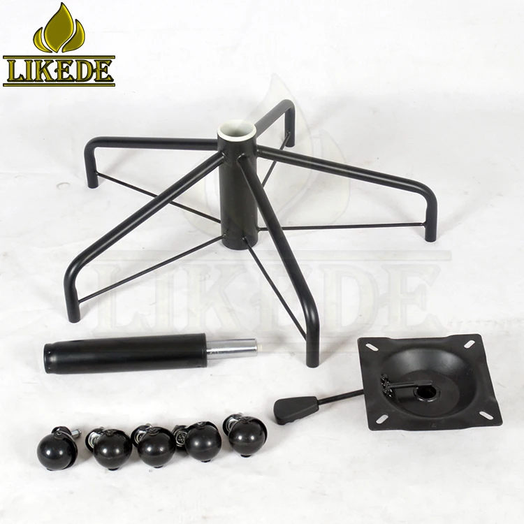 5 leg black steel office swivel chair base