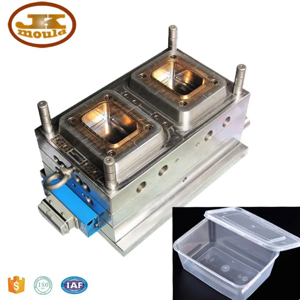 High Quality Factory Price 2-Cavity Thin Wall Box Mold For Food Container Plastic Injection Mold Maker