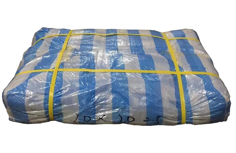 Blue Tarpaulin Pe Tarpaulin Sheet Waterproof Orange Blue Poly Tarpaulin / PE Tarps Car Plastic Sheet