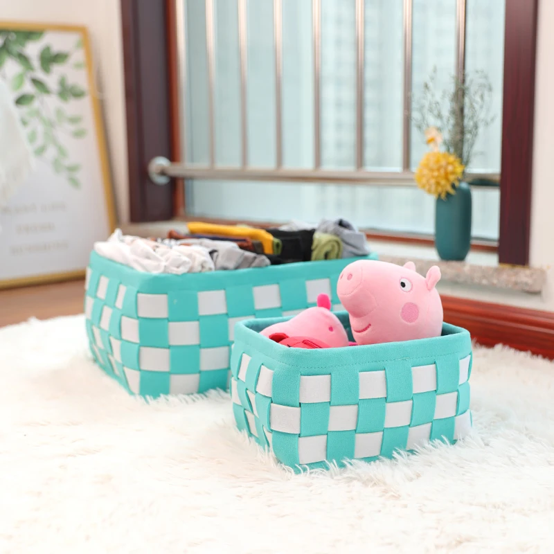 Double laundry basket bucket hamper collapsible felt organizer  laundry  large capacity basket folding laundry hamper