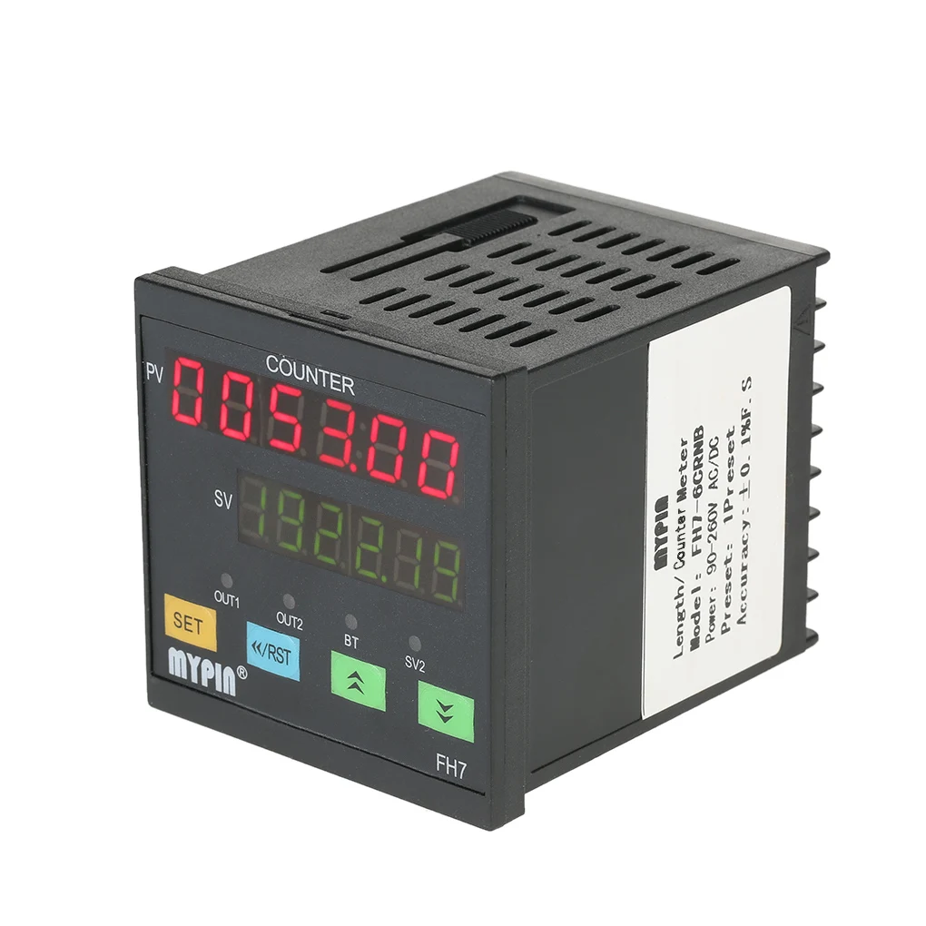 FH7-6CRNB 90-260V AC/DC с источником питания от постоянного тока, 6 цифровой счетчик многофункциональный счетчик длины интеллигентая (ый) машина часов, прибор для измерения длины