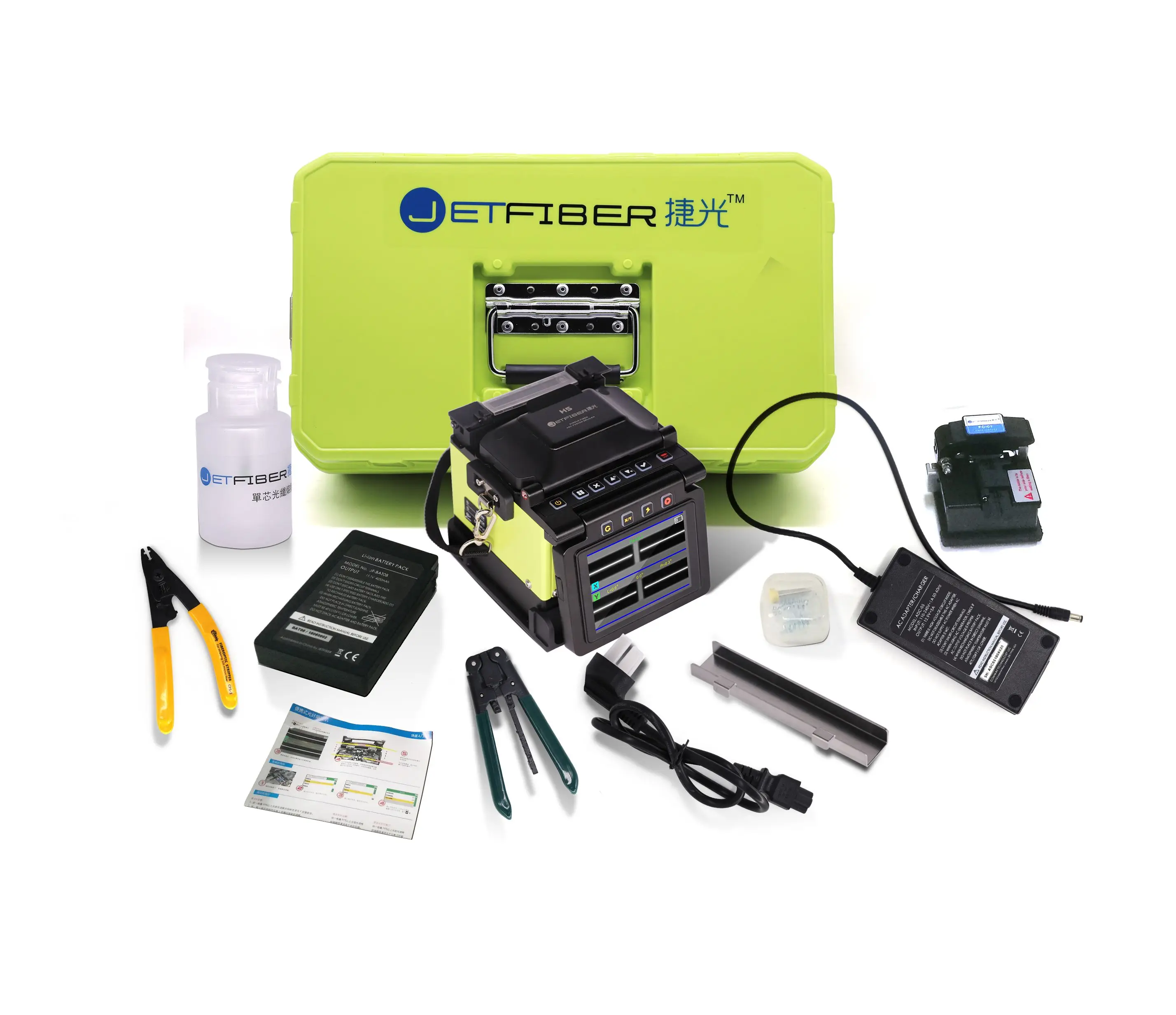 G & T 2024 Новое поступление телекоммуникационный силовой комплект fttth FTTX волоконный инструмент с волоконным тесаком и VFL