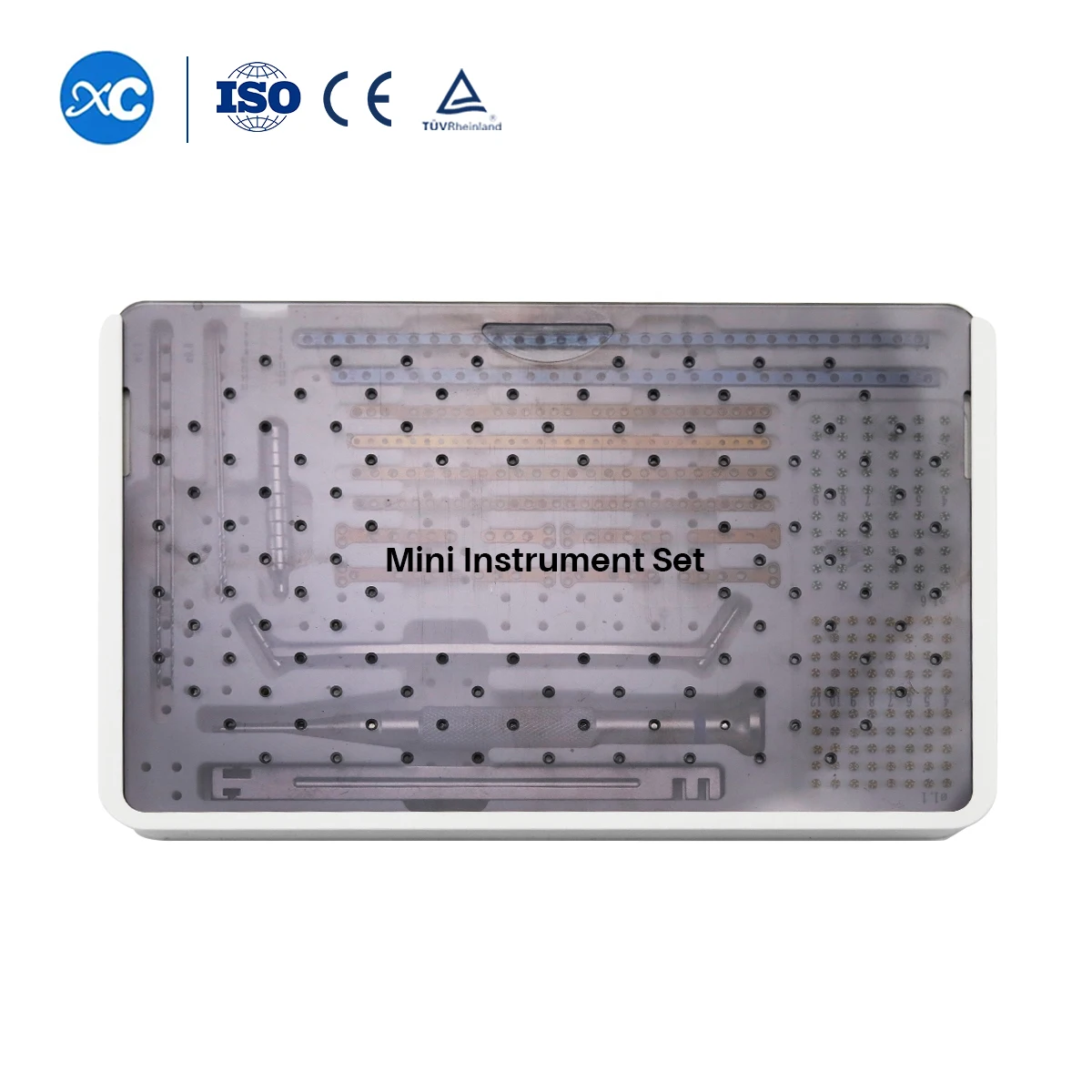 Good Price High Temperature Sterilization HPP Instrument Box With Straight T Titanium Bone Plates And Cortical Locking Screws