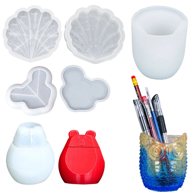 HomesunMultiple Styles Large Jewelry Storage Box Silicone Resin Molds for Epoxy Resin, Candle, Soap, Cup Mat, Home Decoration