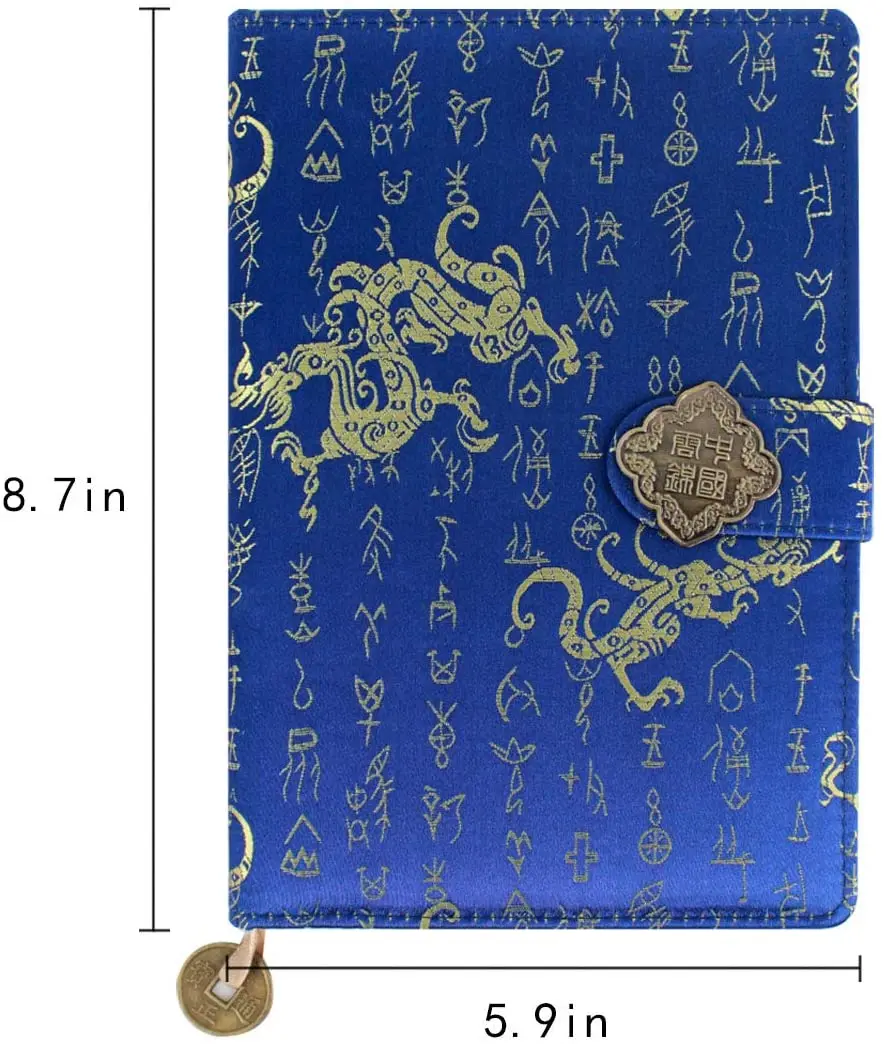 Exquisite Dragon Notebook Chinese Yun Brocade Notebook Silk Hardcover Diary Journal Sketchbook Travel and Thought Blank Book