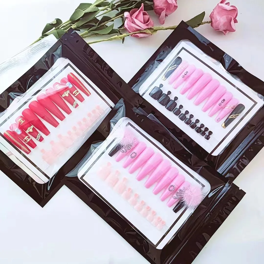 Хит продаж 2023, накладные ногти, привлекательные искусственные ногти для макияжа