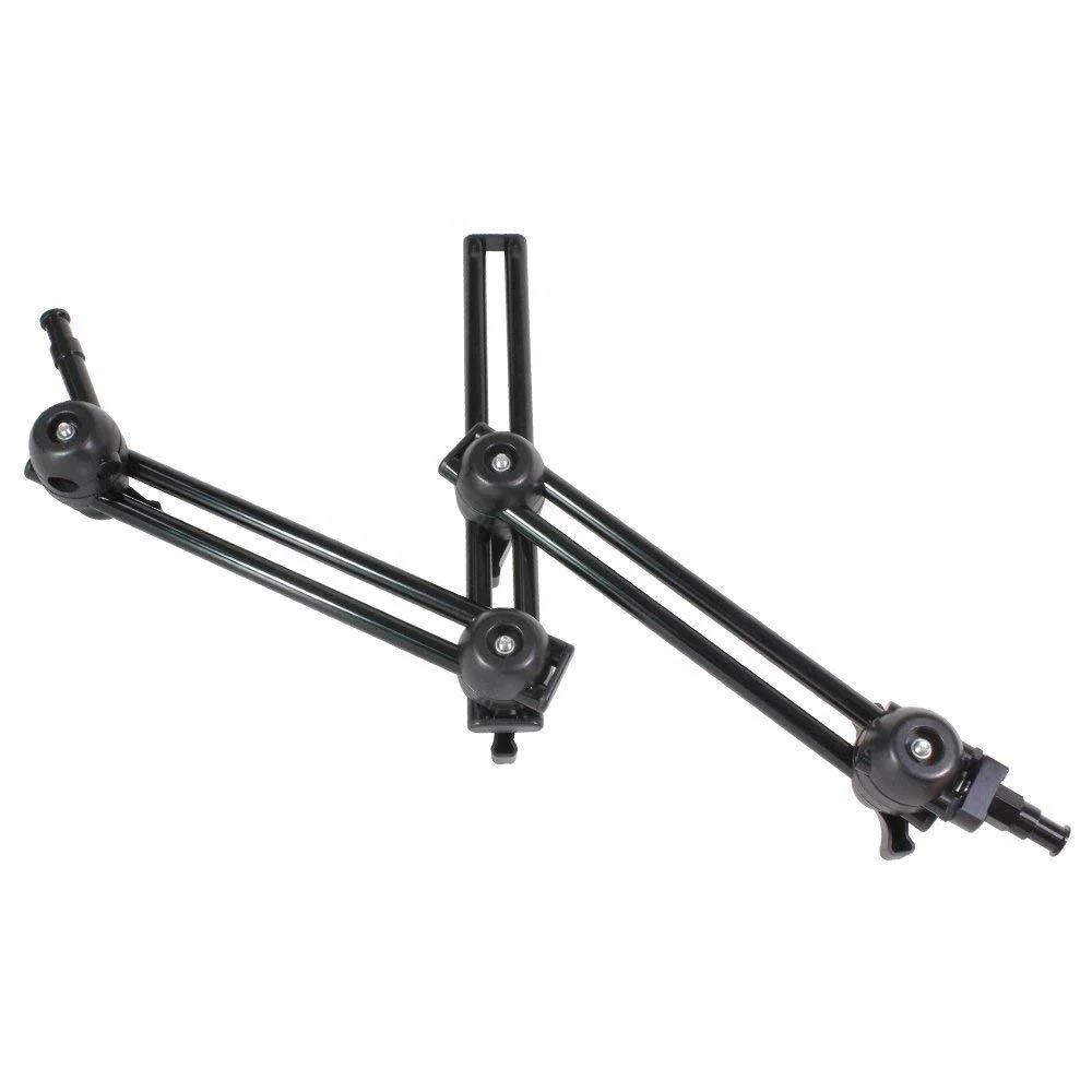 3 Section Double Articulated Adjustable Magic Arm Camera Mount Bracket, 5/8" Stud with 3/8" Screw Thread Hole