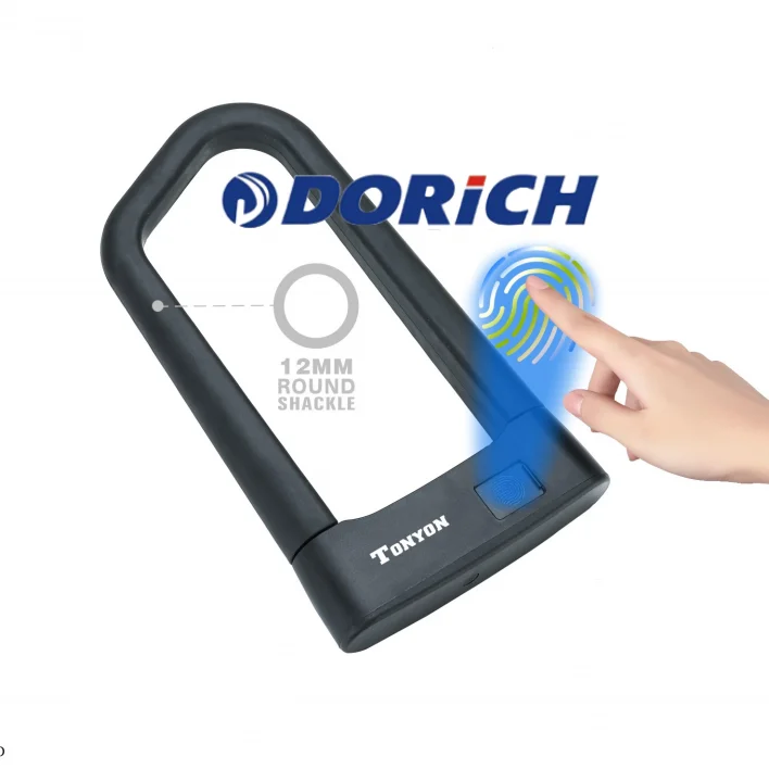 Dorich password Bicycle U lock Anti-theft Fingerprint E Bike scooter Lock Bicycle Alarm Lock
