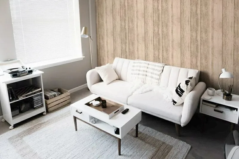 Wholesale Eco-Friendly Large Wall Wallpaper Digital Printing P-Tex Wood Style Sticker