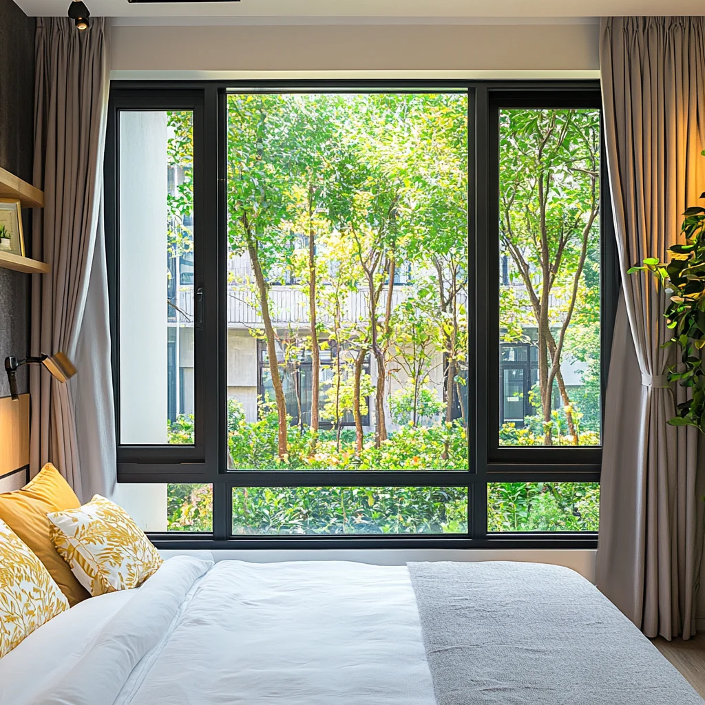 Rain proof Exterior top hung window customized size Double/triple glazed thermal break aluminum awning windows with mosquito net