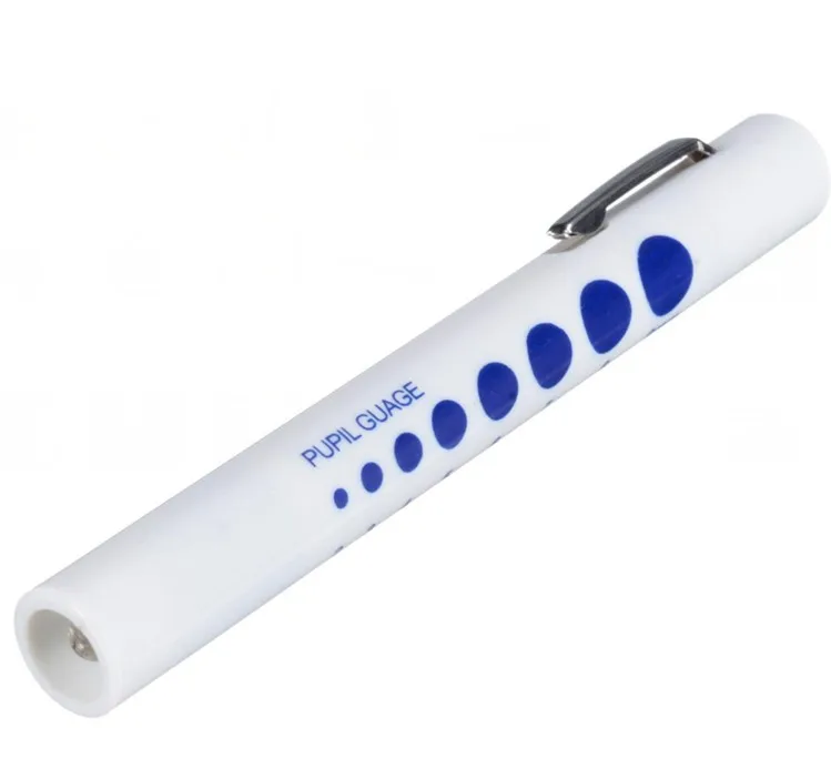 Aluminum Alloy Nurse Penlight with Pupil Gauge LED Medical Pen Lights for Nursing Doctors