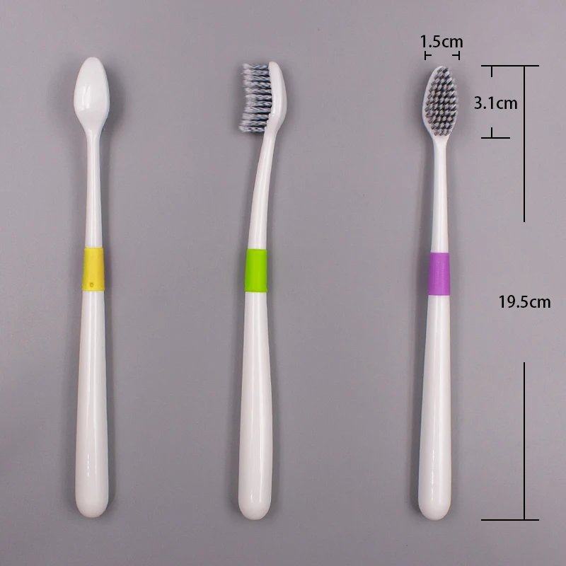 2024 High Quality Toothbrush Special Head Adult Toothbrush Wholesalers Anti-slip Handle Toothbrush with Curved Bristles