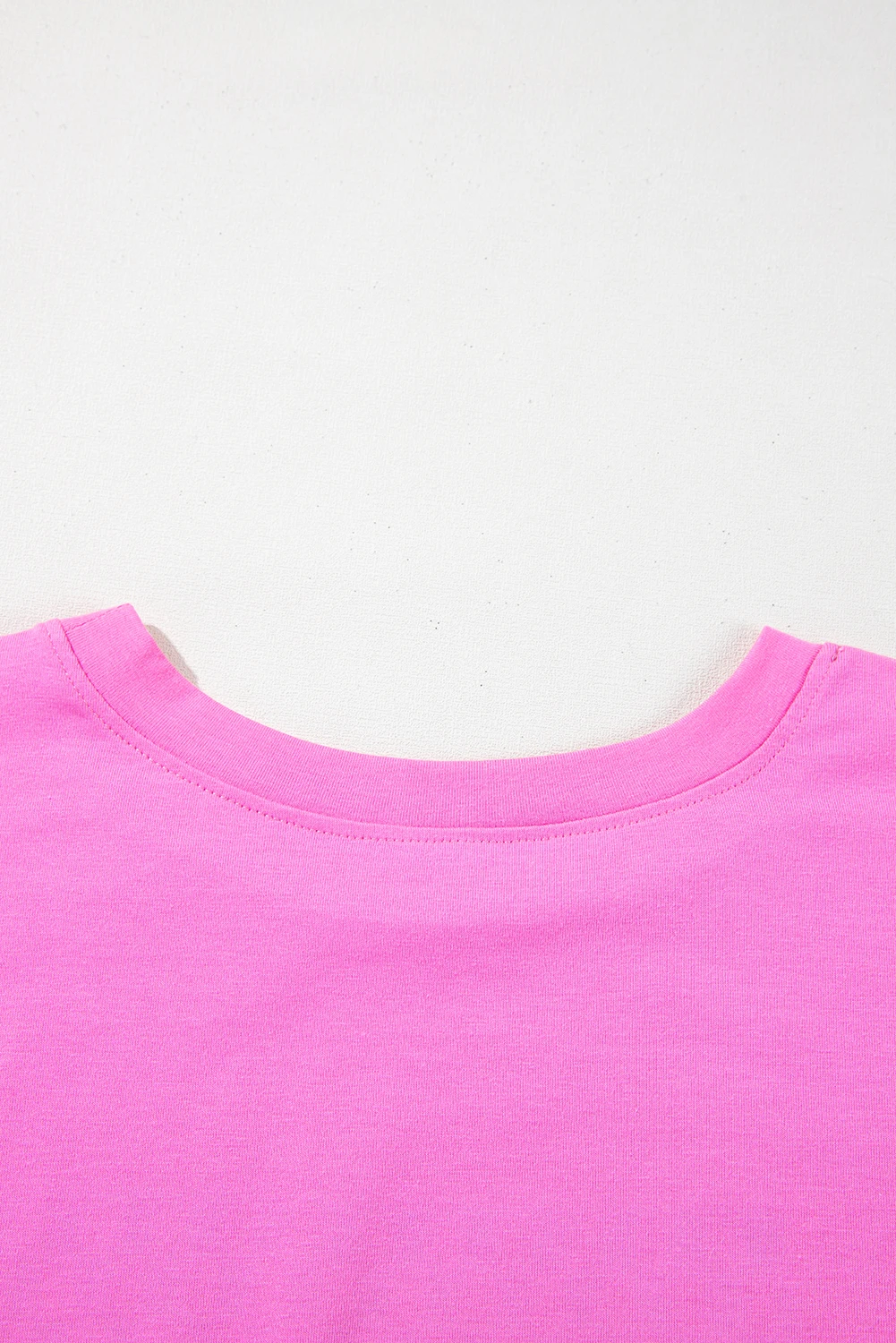 SWODART Bright Pink Checker MAMA Letter Printed Graphic Plus Size T Shirt