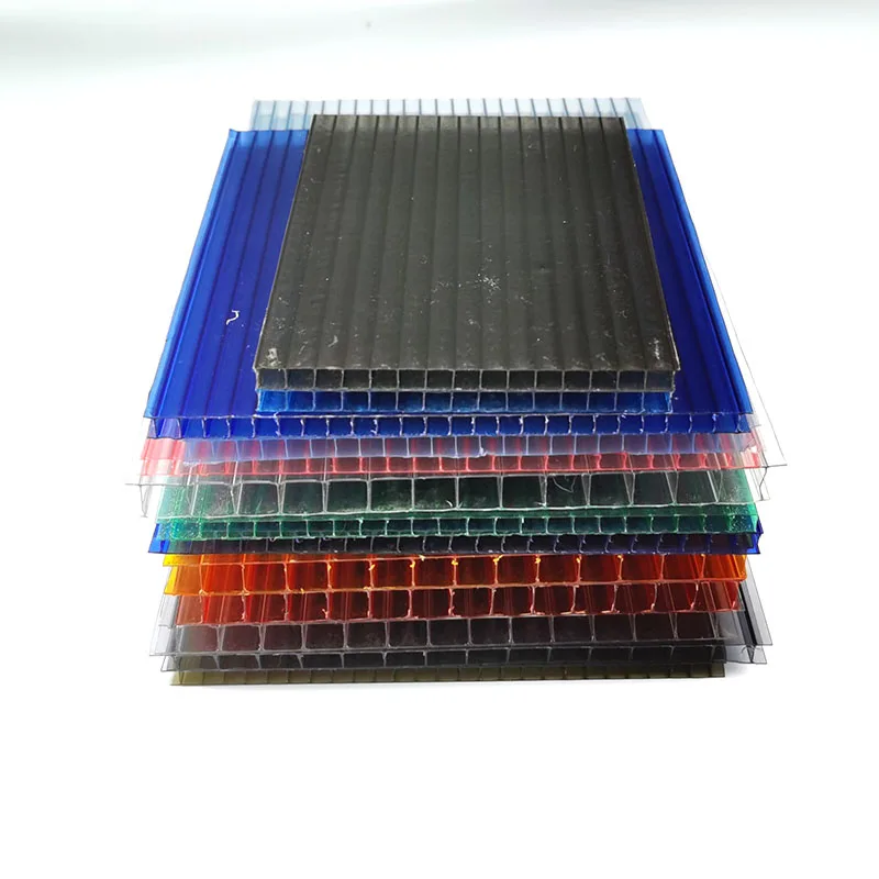 20mm Uv Protected  Polycarbonate 4 layer polycarbonate Greenhouses multilayer pc hollow sheet